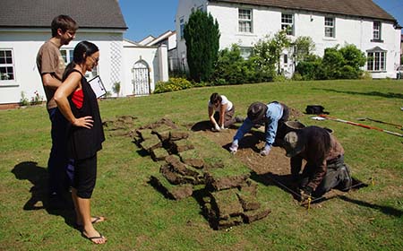 Elwick archaeological dig on the Village Green