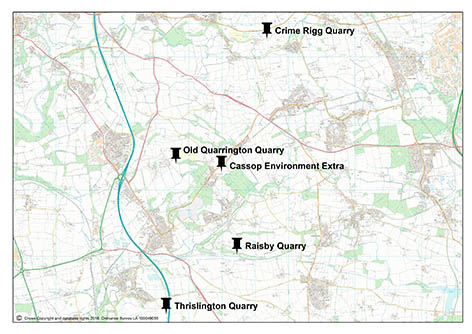 Map for Quarries Live