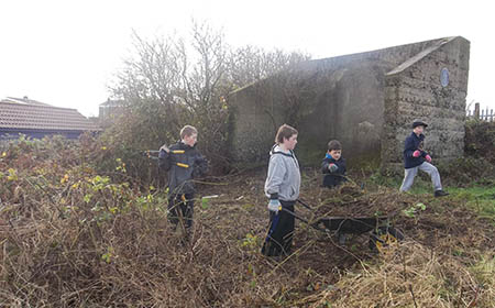 Southwick Neighbourhood Youth Project clearing scrub