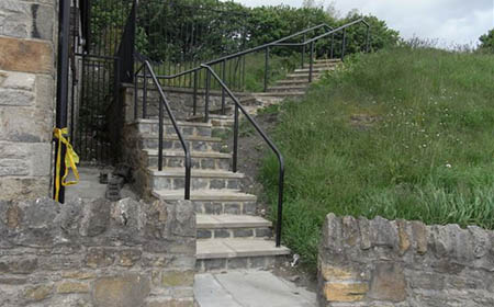 Steps leading into Fulwell Quarry from Fulwell windmill