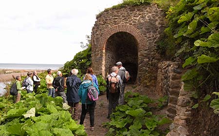Walkers at the restored Hawthorn Hive Lime Kiln